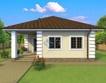 Банный комплекс 8*8 метров с террасой.