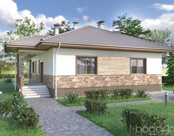 С Отделкой. ТН-64. Проект дома 12.3*11.1 метр.