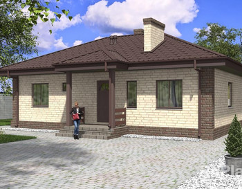 С отделкой . Дом с тремя спальнями 12,5 x 8,5 метров